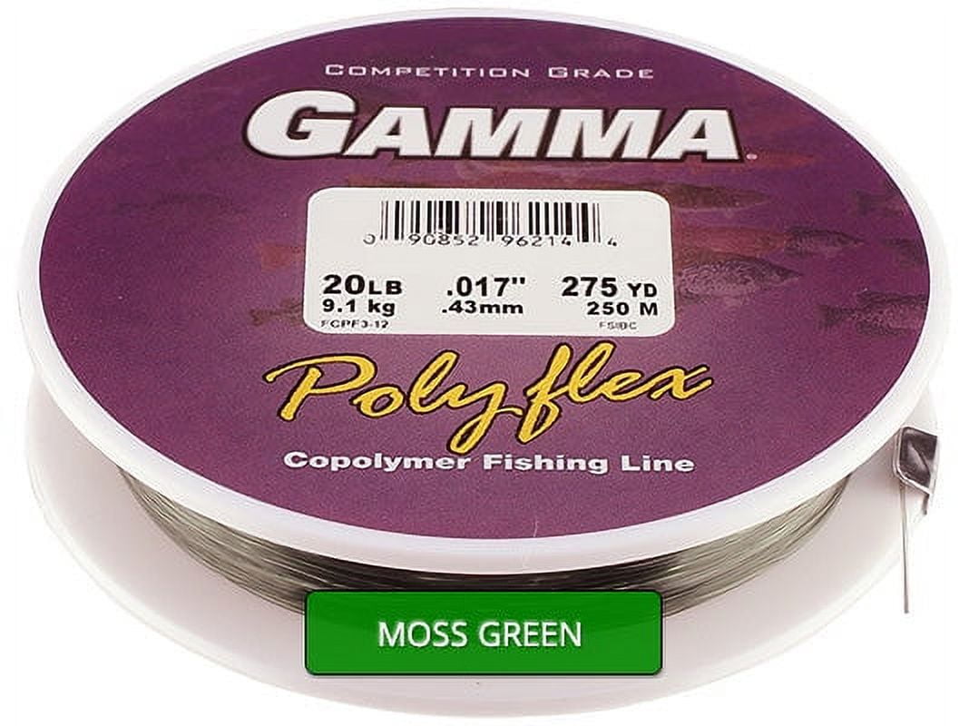 GAMMA Polyflex Copolymer Fishing Line Refill Spool, Moss Green, 2lb, 1100yd