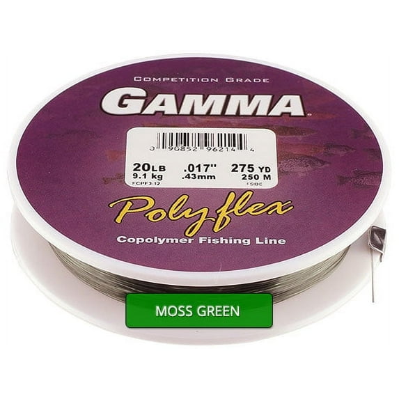GAMMA Polyflex Copolymer Fishing Line Refill Spool, Moss Green, 4lb, 1100yd