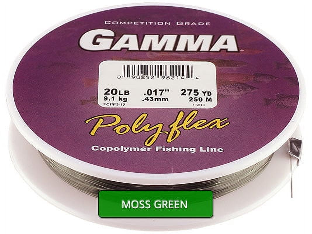 GAMMA Polyflex Copolymer Fishing Line Refill Spool, Moss Green, 8lb, 1100yd