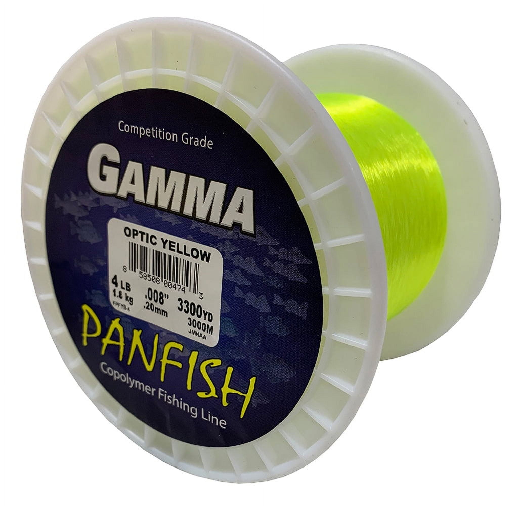 GAMMA Polyflex Copolymer Panfish Fishing Line Bulk Spool, Optic Yellow,  2lb, 3300yd