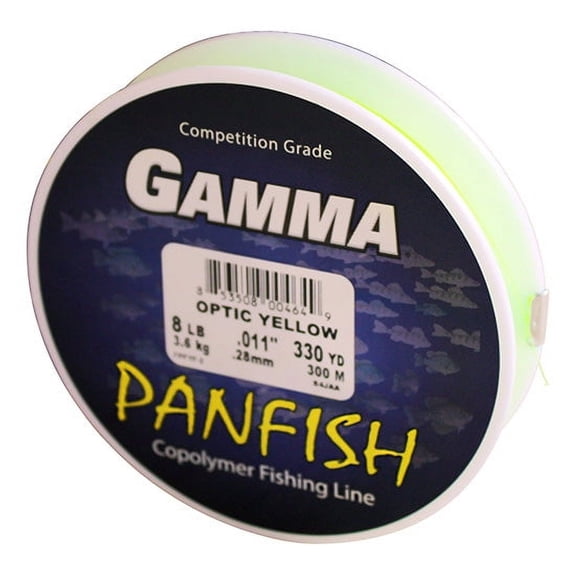 GAMMA Polyflex Copolymer Panfish Fishing Line Pony Spool, Optic Yellow, 12lb, 120yd