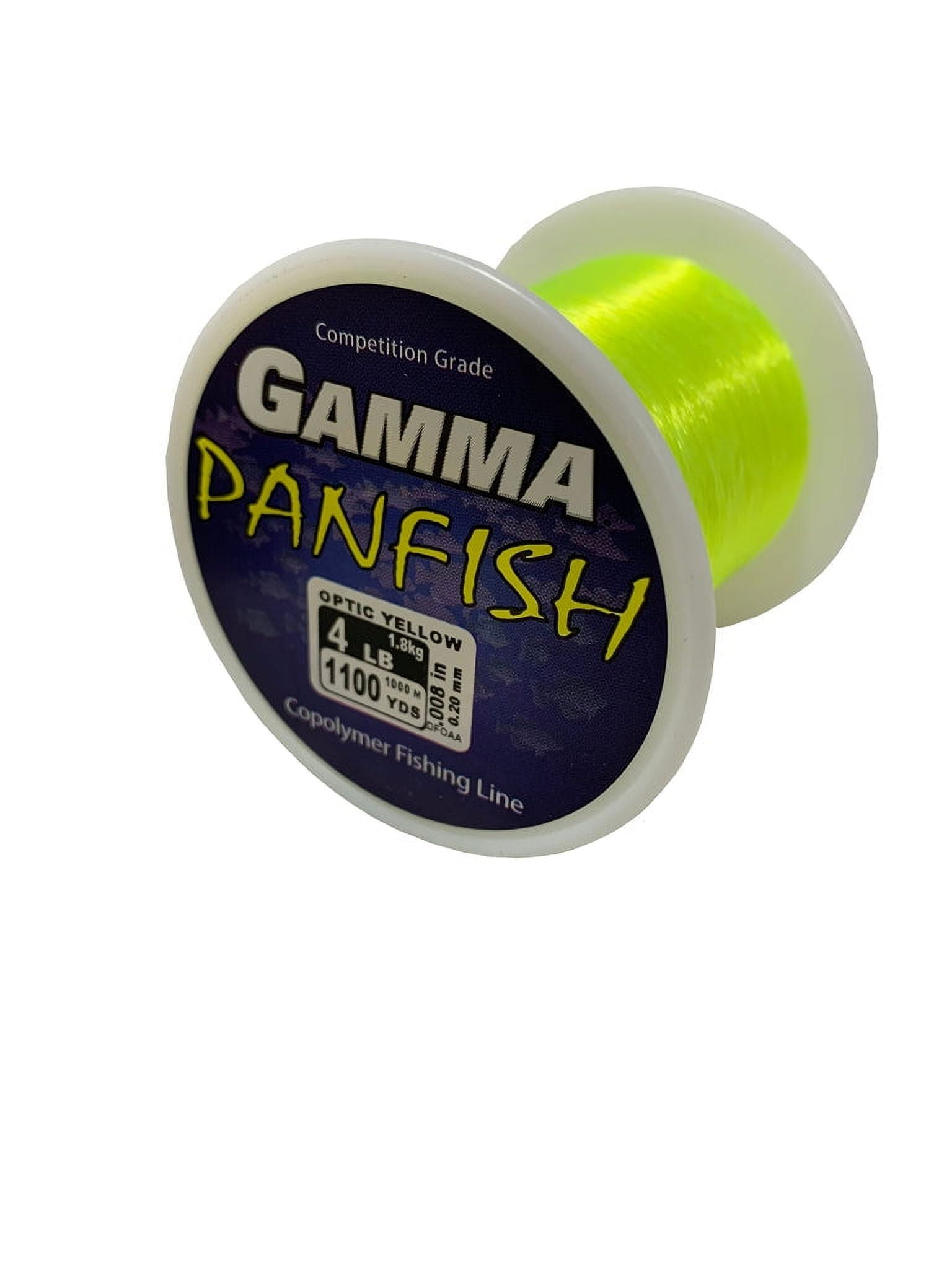GAMMA Polyflex Copolymer Panfish Fishing Line Refill Spool, Optic Yellow,  4lb, 1100yd