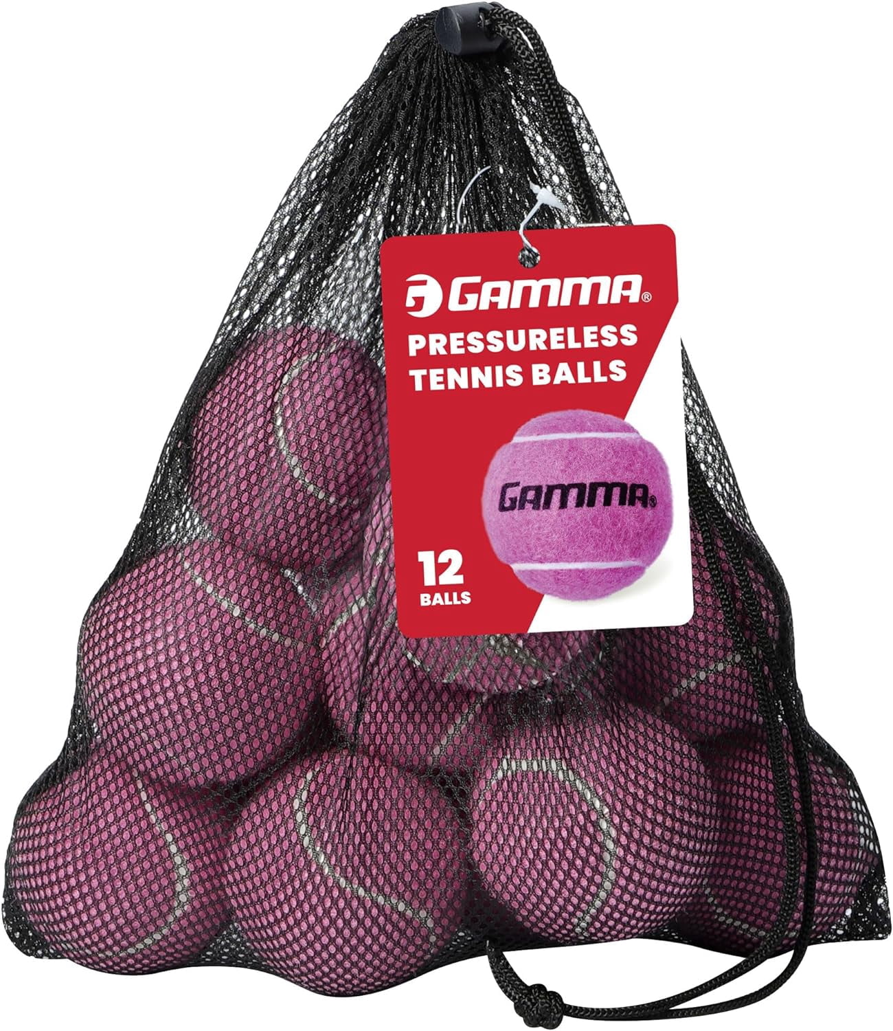 GAMMA Pressurized Tennis Balls, Pink, 10.25" x 8.50" x 2.25", 12 Counts