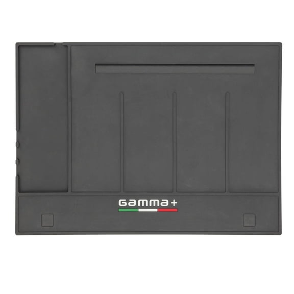 GAMMA+ Professional Barber Appliance Magnetic Mat and Organizer, Anti-Slip Silicone, Black