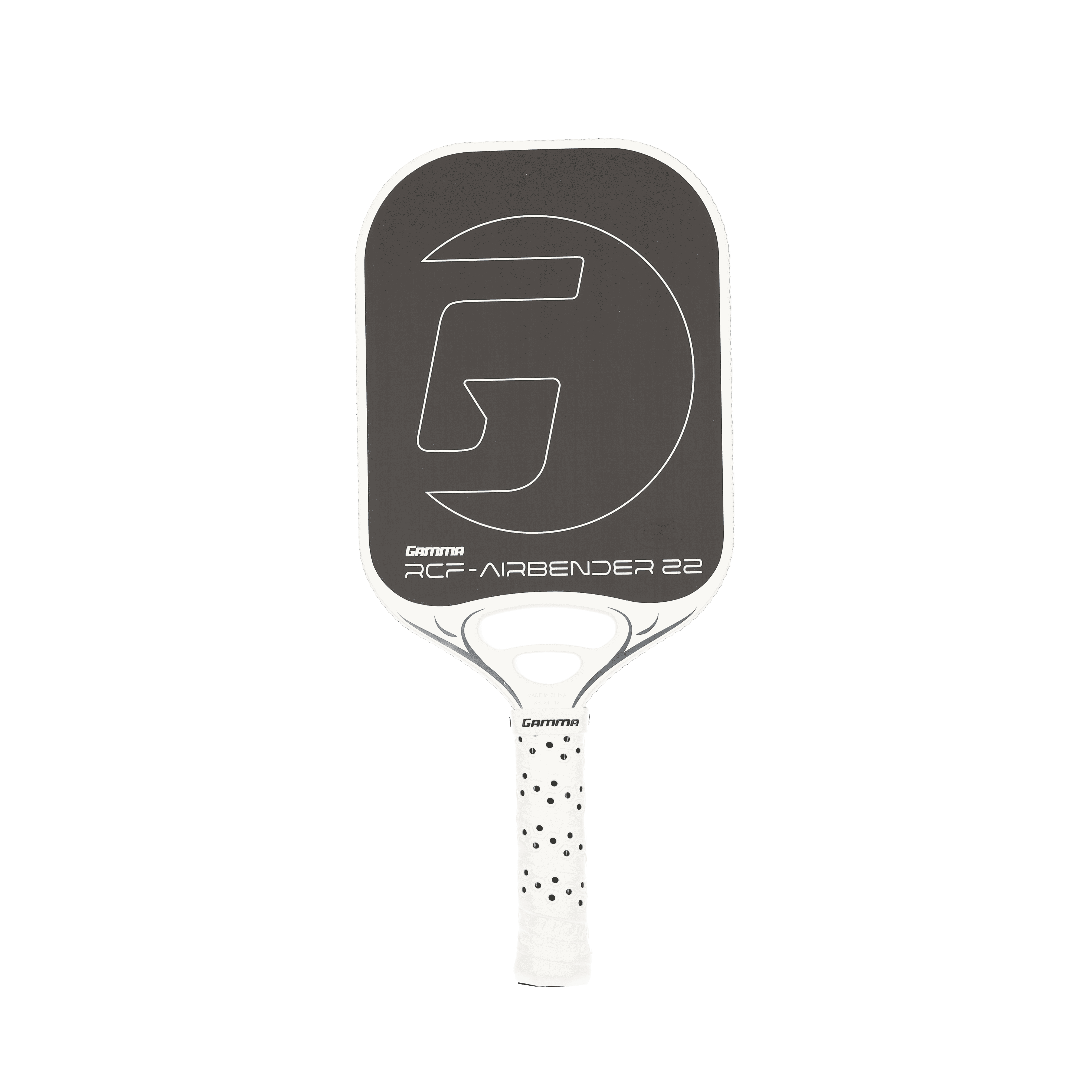 Heavyweight Black and White Carbon Fiber Pickleball Paddle