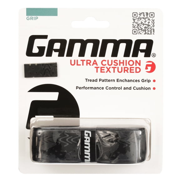 GAMMA Sports Black Racquet Ultra Cushion Textured Replacement Grip