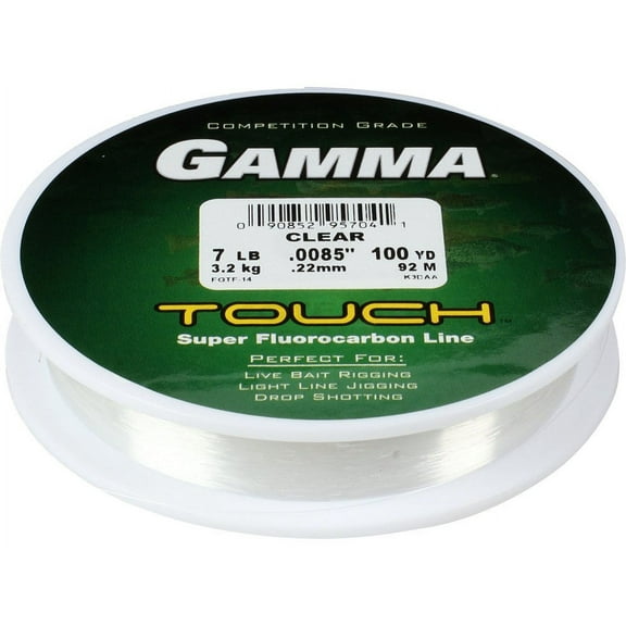 GAMMA Touch Fluorocarbon Fishing Line Refill Spool 7lb, 200yds