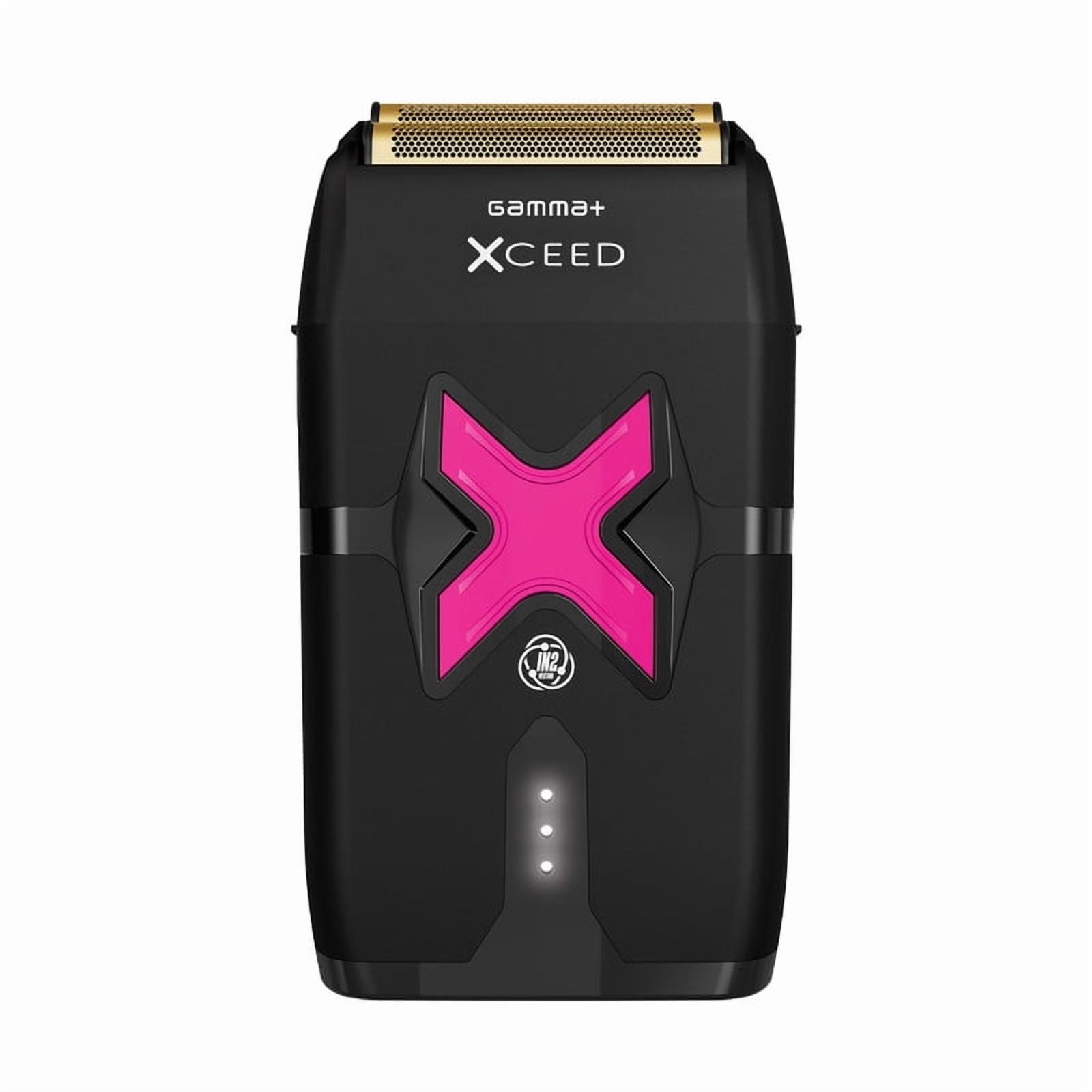 GAMMA+ XCeed Professional Foil Shaver, USB-C Rechargeable with IN2 Vector Motor, Gold Titanium Foil, Metal Housing with Customizable Components