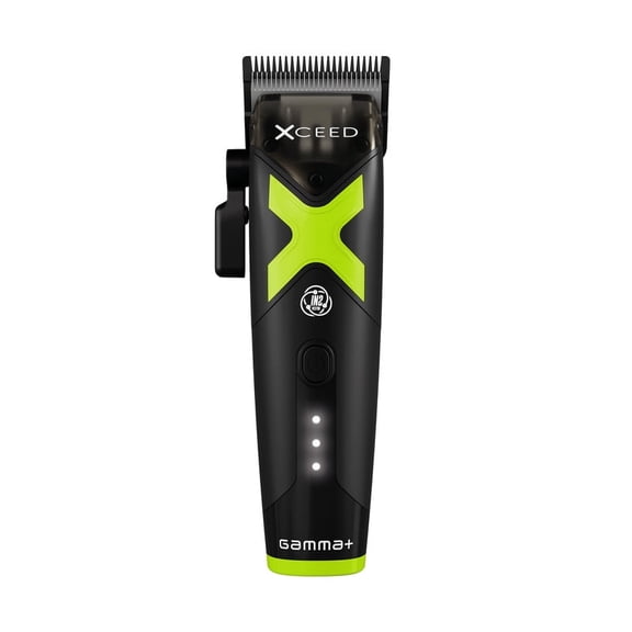 GAMMA+ XCeed Professional Hair Clipper for Men, Cordless Barber Clippers with Adjustable Blades, USB-C Charging, and Trimmer Guards for Fades and Thick Hair