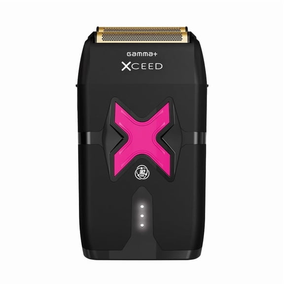 GAMMA+ XCeed Professional Foil Shaver, USB-C Rechargeable with IN2 Vector Motor, Gold Titanium Foil, Metal Housing with Customizable Components