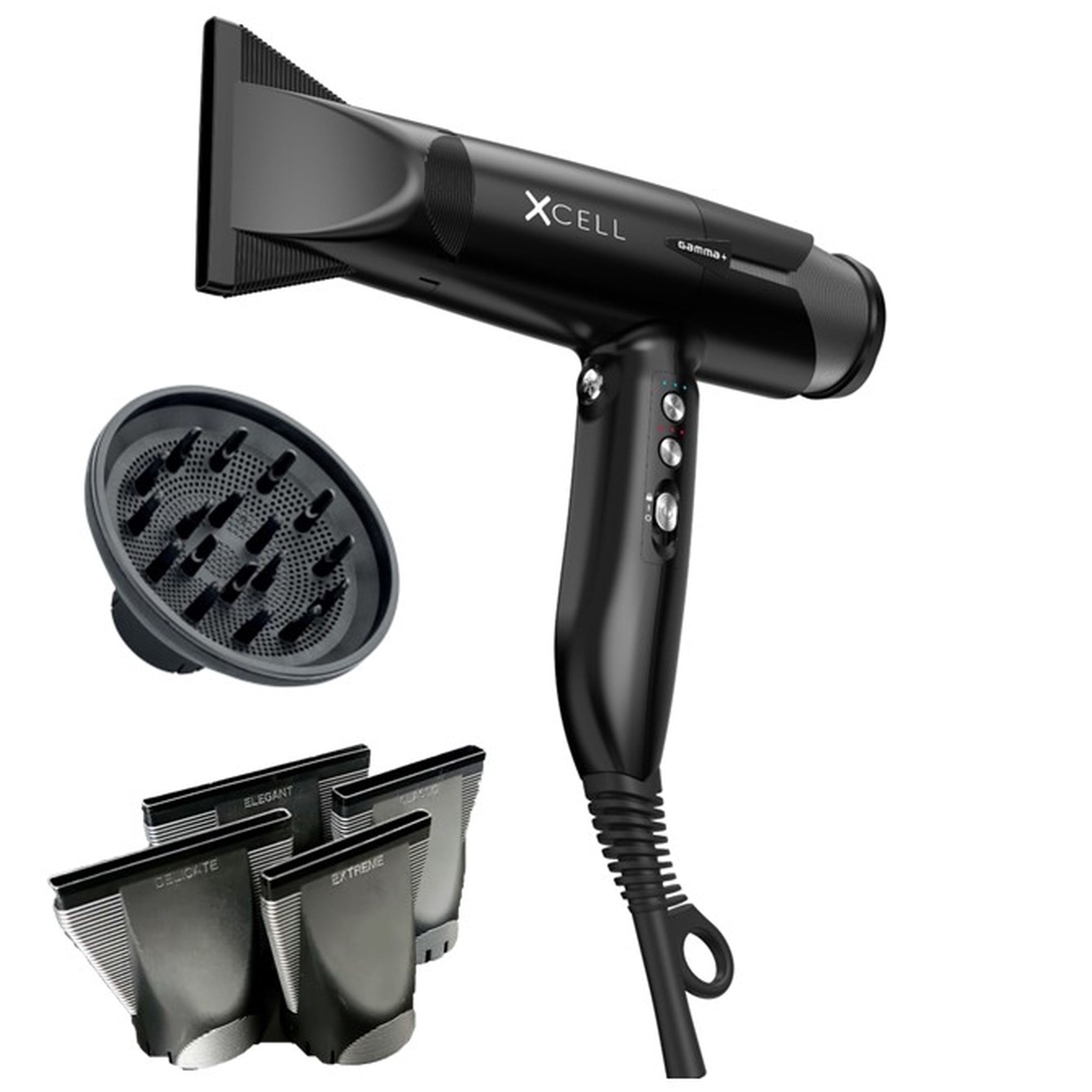 GAMMA+ Xcell High Watt Hair Dryer with Attachments, Digital