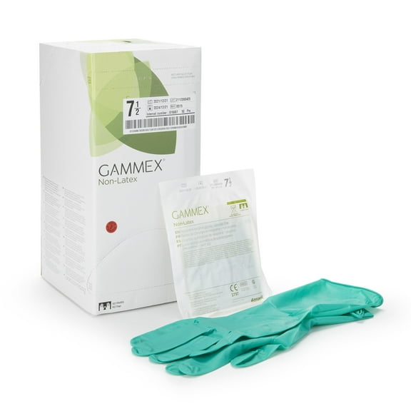 GAMMEX Non-Latex Disposable Sterile Polyisoprene Surgical Glove Standard Cuff Length SIZE 7.5 8515 50 per Box