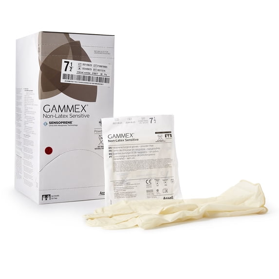 GAMMEX Non-Latex Sensitive Polychloroprene Surgical Glove Standard Cuff Length SIZE 7.5 200 per Case
