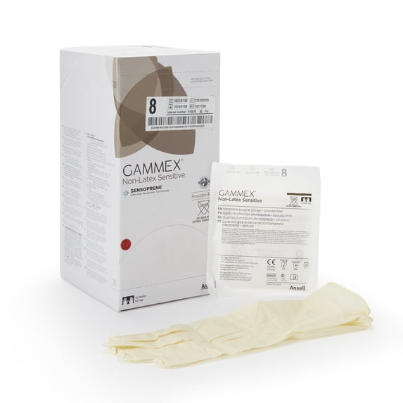GAMMEX Non-Latex Sensitive Polychloroprene Surgical Glove Standard Cuff Length SIZE 8 50 per Box