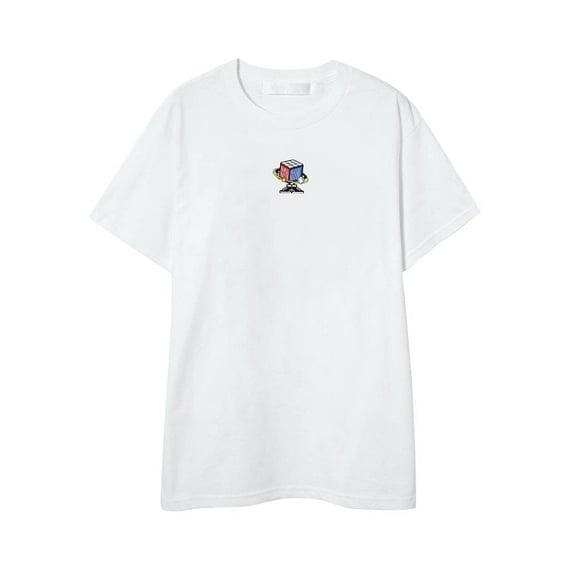 Gan Short Sleeves T-Shirt with Tiny Speed Cube Printed Tee for Men and Women, White