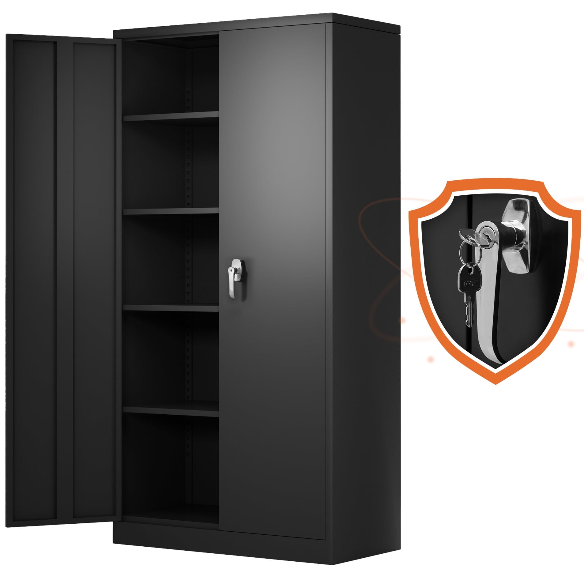 Walmart savings: GANGMEI 72'' Tall Lockable Steel Storage Cabinet, Adjustable Shelves, Assembly Required