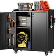 thumbnail image 1 of HUAXRON Metal Garage Storage Cabinet with 1 Handle & Pegboard, 31.5" H Workbench Mobile Tool Chests,  Lockable Tool Cabinets for Home,Office,Shop, Assembly Required, 1 of 8