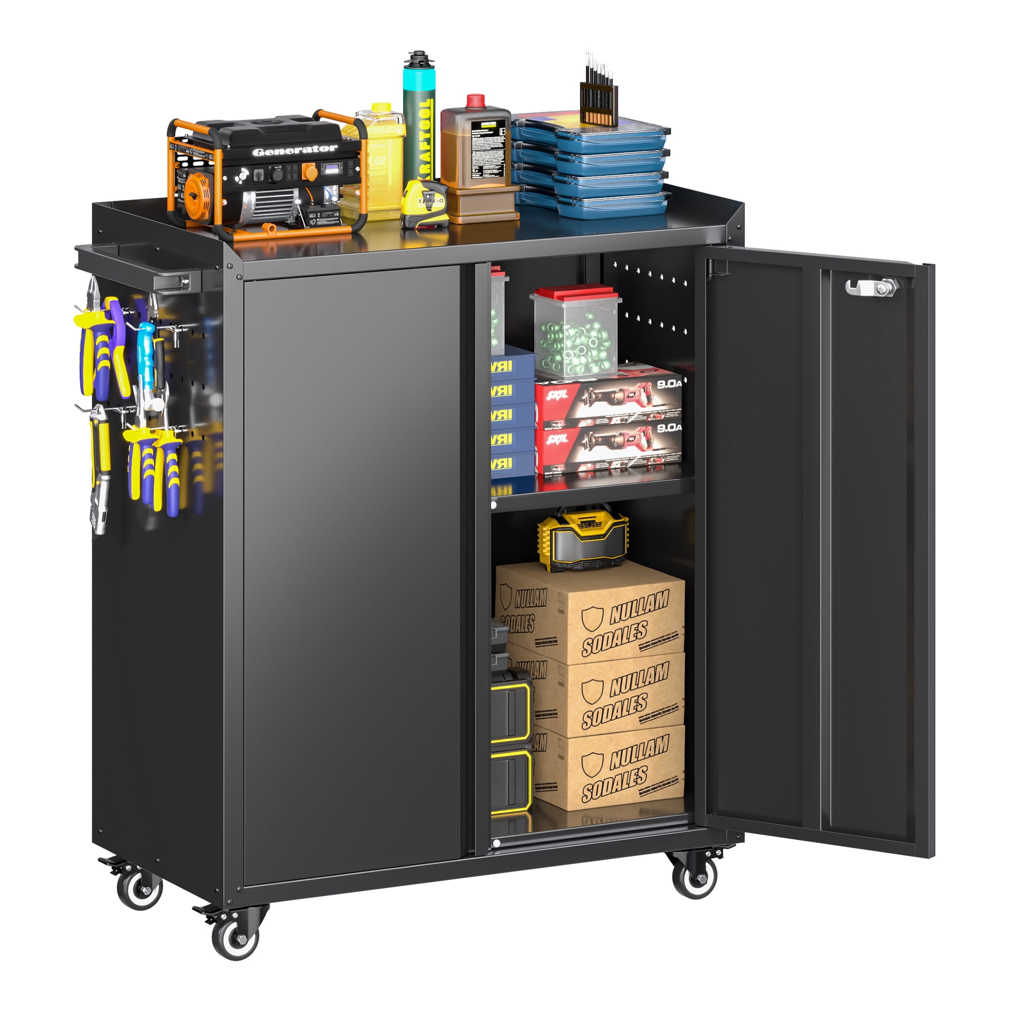 GANGMEI Rolling Toolbox, Metal Cabinet, 35.4