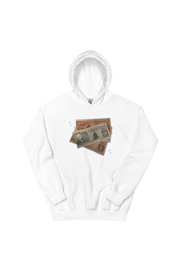 GANGSTER LOWRIDER HIP HOP CHOLO CHOLA FOODSTAMPS Unisex Hoodie (White, L)