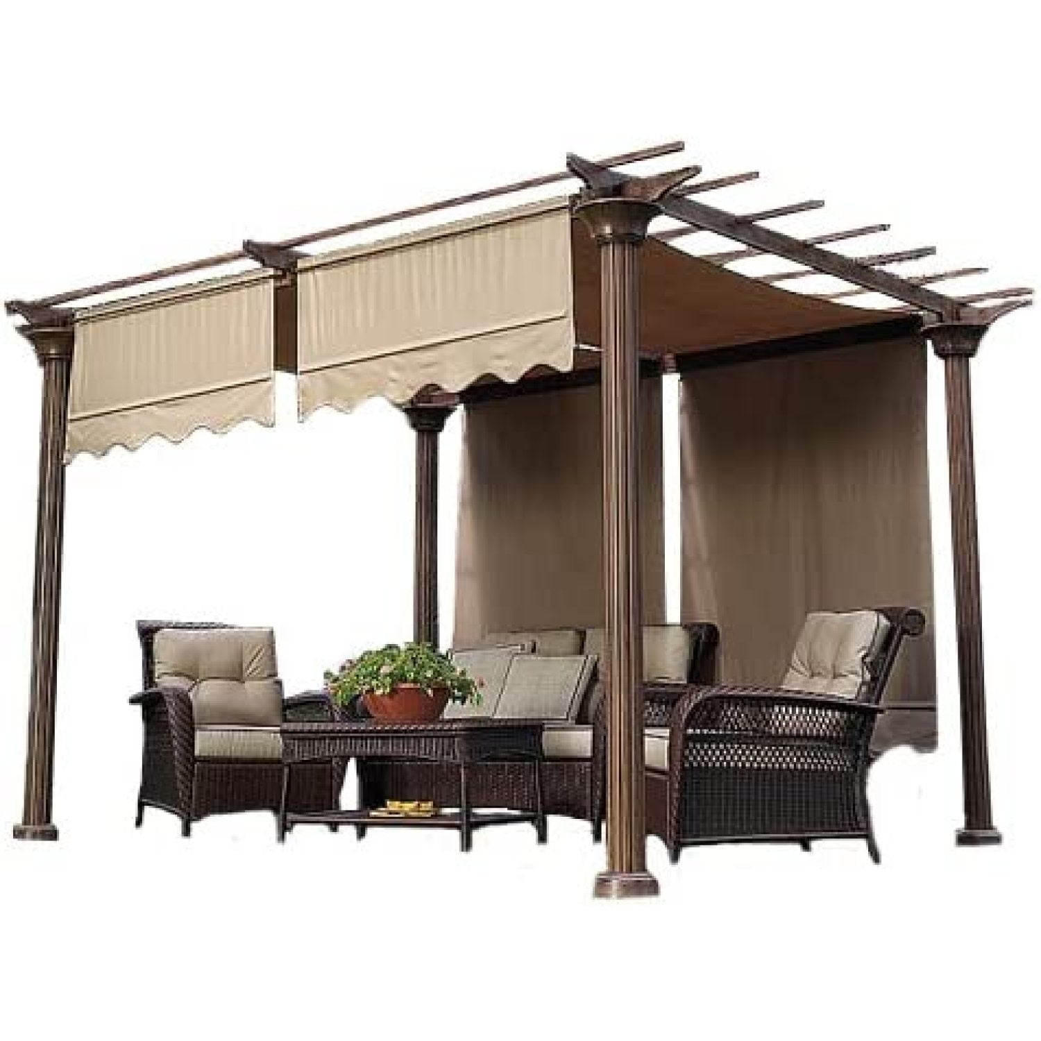 GANGXIUniversal Replacement Canopy Top Cover for Pergolas Beige