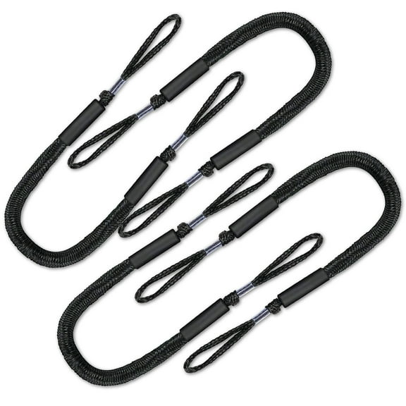 GANGXUN Bungee Dock Lines with Float Design, 3FT 4 Pack – for Boats, Jet Skis, Canoes & More