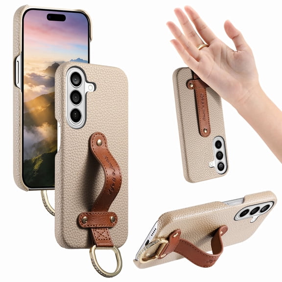 GANGXUN Case for Samsung Galaxy S26 Pro with Adjustable Stand, Anchor Ring and Advanced Protection - Khaki