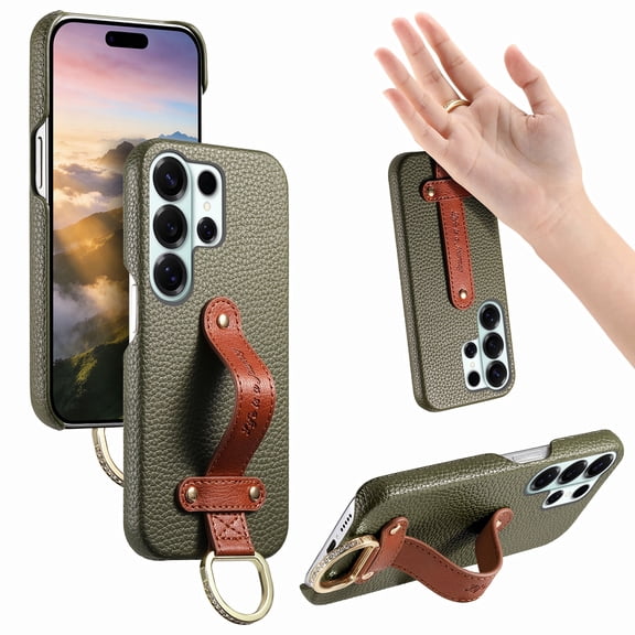 GANGXUN Case for Samsung Galaxy S26 Ultra with Adjustable Stand, Anchor Ring and Advanced Protection - Green