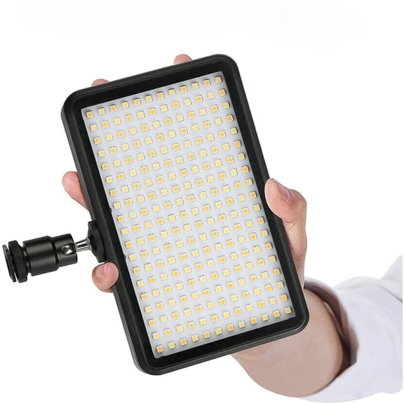 GANGXUN W228 LED Video Light – 228 LEDs, 6000K/3200K, Dimmable Panel for DSLR/Phone – No Battery