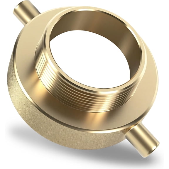 GANGZI 2-1/2" NH/NST Female x 2" NPT Male Brass Fire GANGZI Hydrant Adapter with Pin Lug Brass Fire Equipment