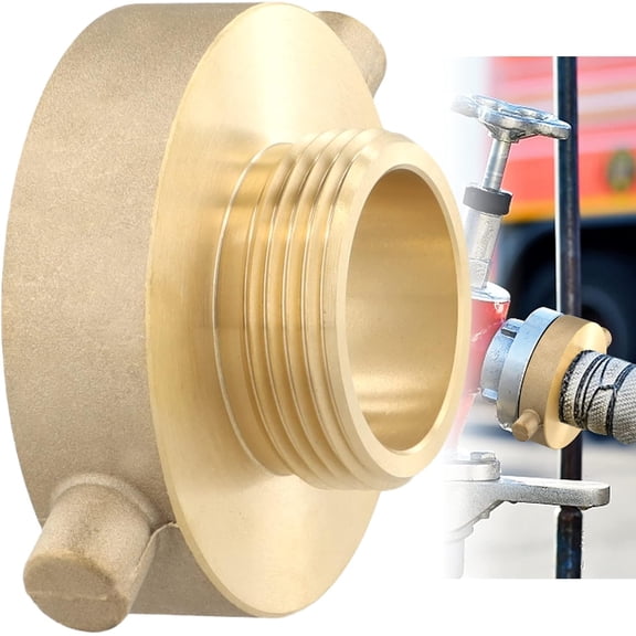 GANGZI Fire Hydrant Adapter, 2-1/2 NST (NH) Female x 1-1/2 NST (NH) Male GANGZI Adapter, Corrosion Resistant Brass Fire Equipment Accessory