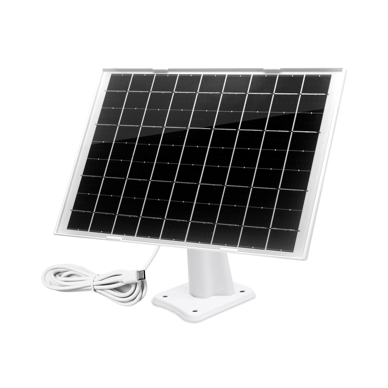 GANHO Waterproof Solar Panel 7W 5V, 4M USB Cable Solar Charger, Continuous Power for Rechargeable Battery Security Cameras
