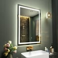 thumbnail image 1 of GANPE 20 x 28 inch LED Bathroom Mirror, Hand Wave Induction Vanity Mirror with Bluetooth, 1 of 5