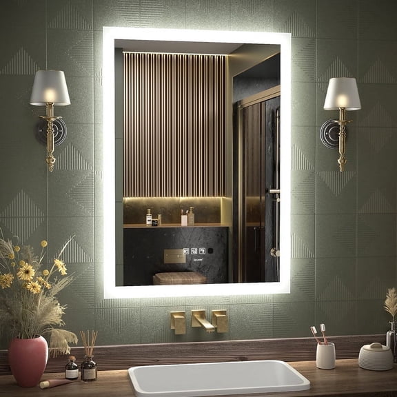 GANPE 20 x 28 inch LED Bathroom Mirror with Motion Sensor and Bluetooth Speaker