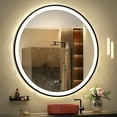 thumbnail image 1 of GANPE LED Sensor Mirror, 40 inch Round Human Body Induction Wall Mounted Mirror with Lights, 1 of 5