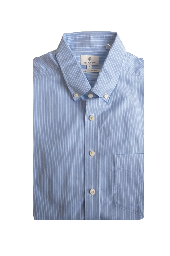 DIAMOND G Men's Blue Royal Oxford Stripe Fitted BD 303072 Size M