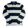 thumbnail image 1 of GANT Men's Barstripe Heavy Rugger Long Sleeve Polo Shirt, Offwhite, XS, 1 of 2