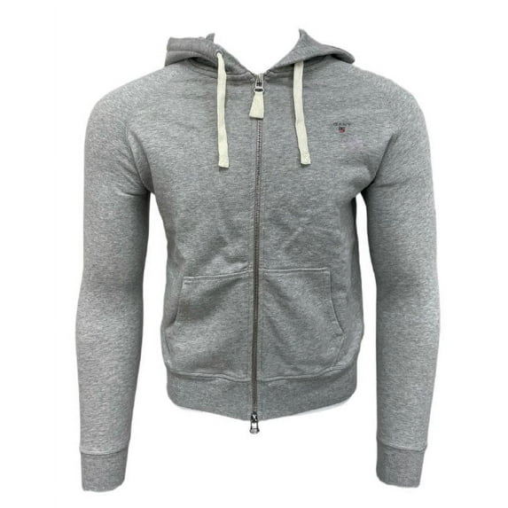 GANT Men's Classic Zip Sweatshirt Hoodie, Mole Grey, XL