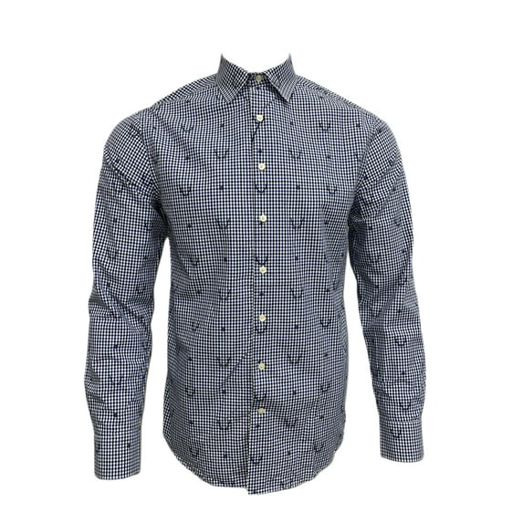 GANT Men's Nordic Regular Fit Plaid Shirt, Palace Blue, Medium