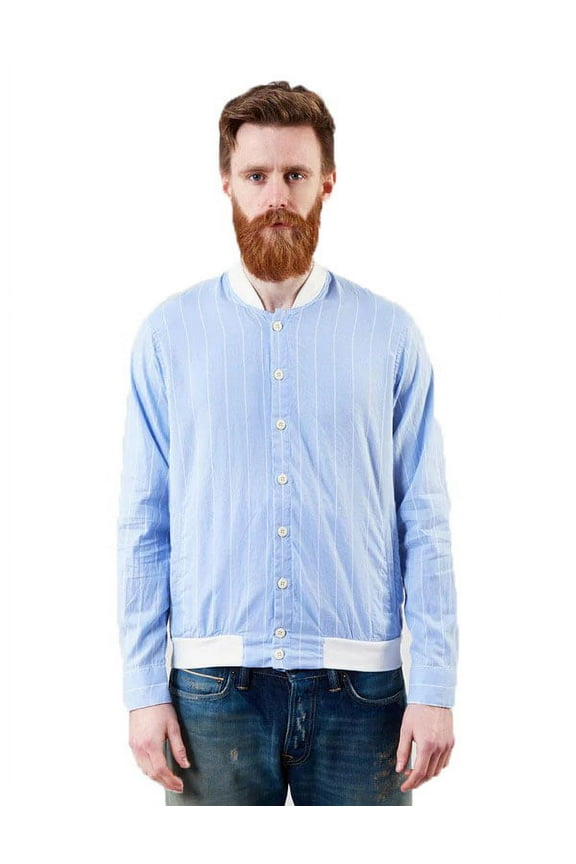 Men's Sea Blue Windblown Oxford Shirt Blouson 348080 Size Medium