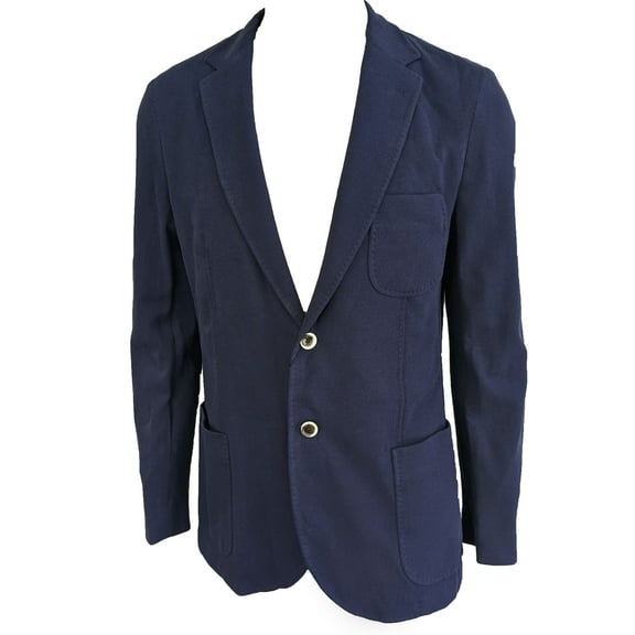 GANT O.P. Men's Pilot Blue Cotton Preppy Pique Blazer Size 52