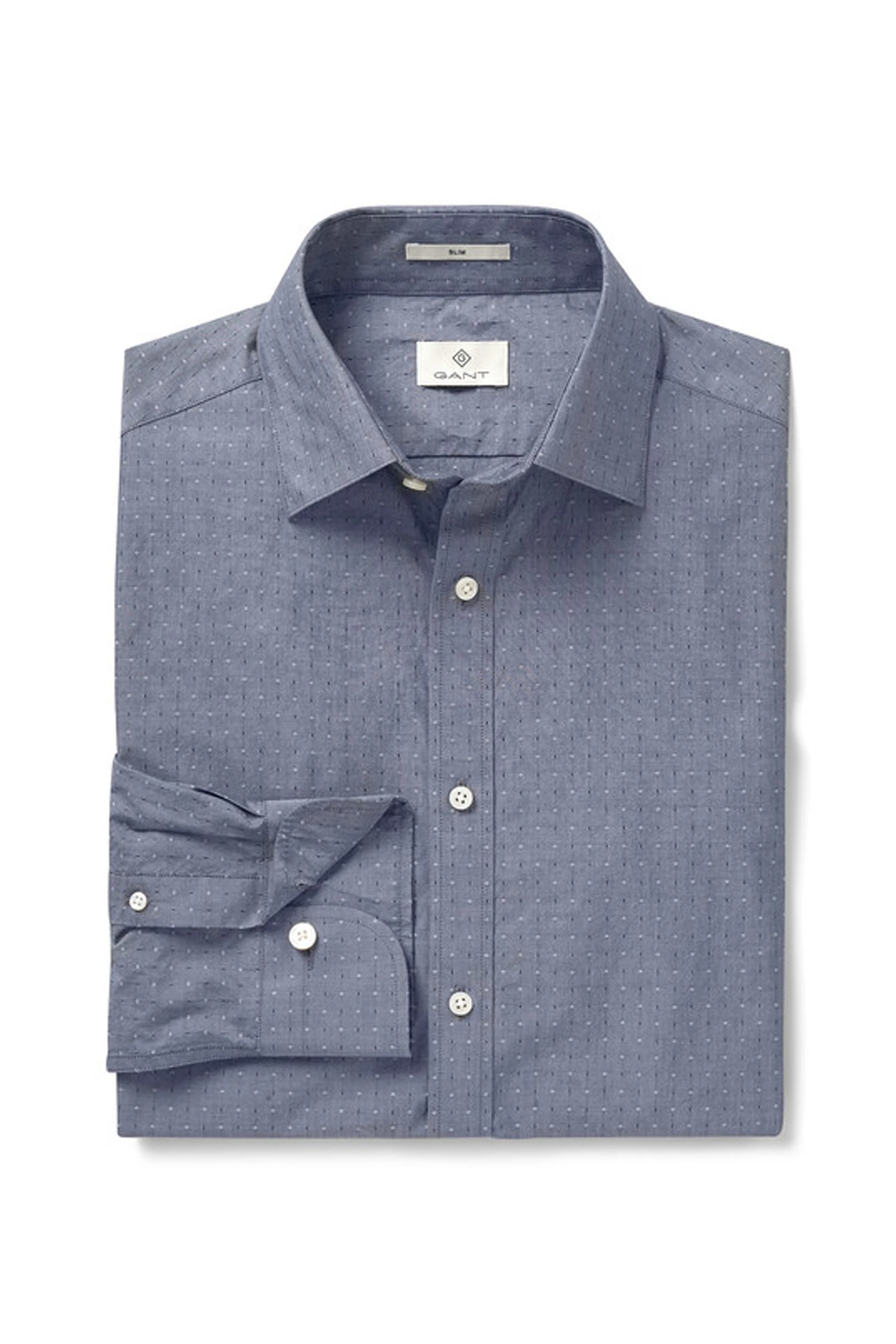 Gant Men Beige Printed Spread Collar Full Sleeves Shirt