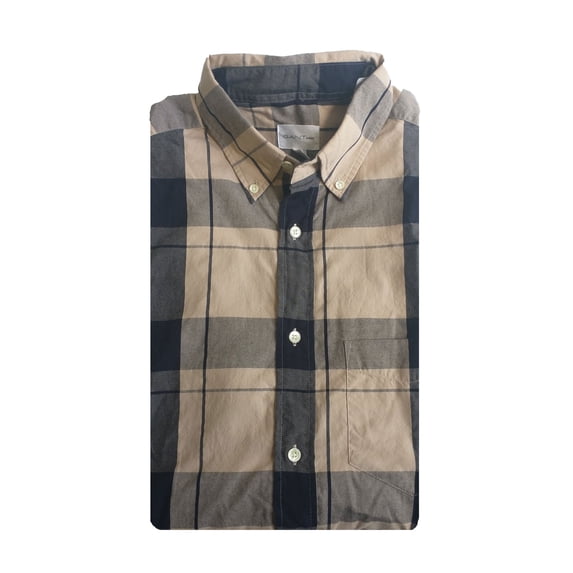 GANT RUGGER Men's Dry Sand Dreamy Oxford Bold Check LFBD 341138 Size M