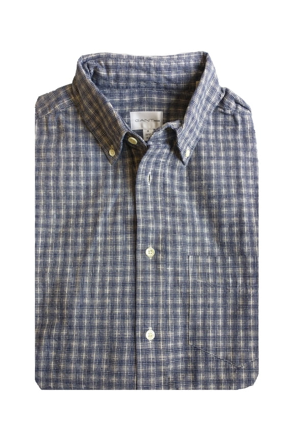 RUGGER Men's Evening Blue Twill Yd Check HOBD 341147 Size Medium