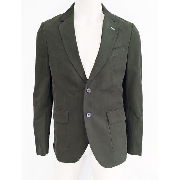 GANT RUGGER Men's Military Green Cotton Uncontructed Blazer Size 54