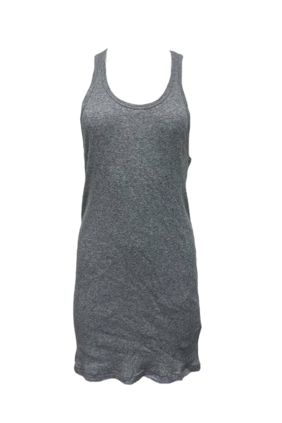 Rugger Women's Cotton Rib Tank Top Dress, Grey Melange, XS