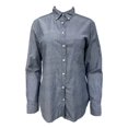 thumbnail image 1 of GANT Rugger Women's Cotton Selvage Madras Shirt 432148,  Indigo Blue, L, 1 of 2