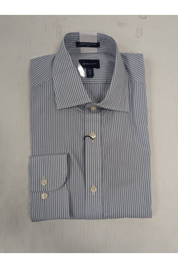 Vintage Blue Pure Prep Broadcloth Stripe Shirt 3019030 Size M