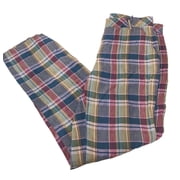 GANT Womens Forest Lake Madras Plaid Linen Pants 414653 Size 4