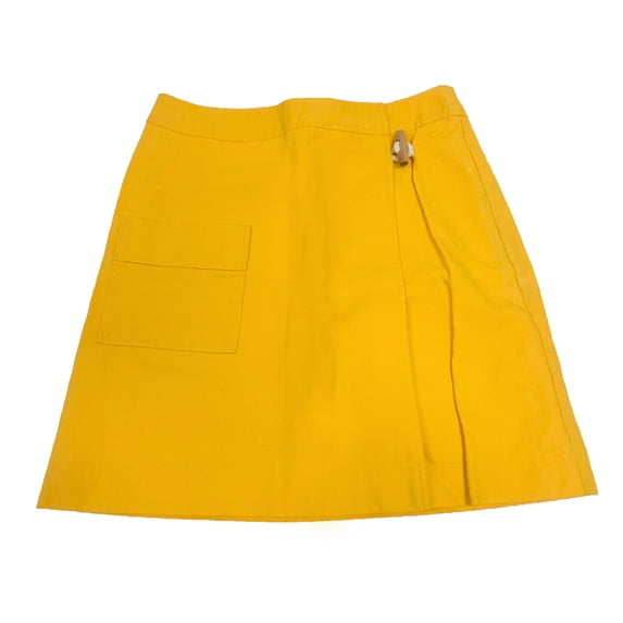 GANT Women's Taxicab Yellow Cotton Linen Skirt 440841 Size 4