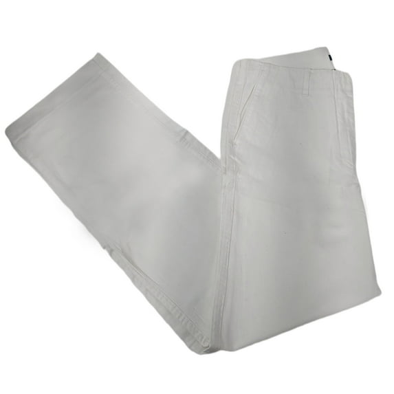 GANT Women's White Crisp Cotton Twill Pants 414647 Size 4